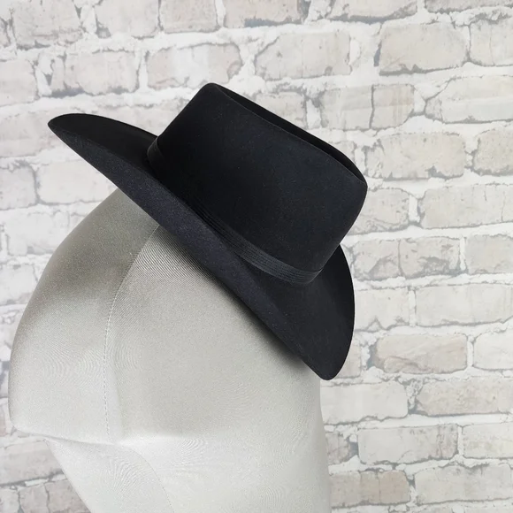 Akbura Snowy River Cowboy Hat Pure Fur Felt Size 56 Black Australia - Picture 4 of 10